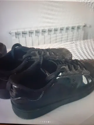 Zapatos deportivos niña negros charol