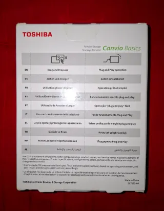 Disco Duro Externo Toshiba Canvio Basics 2TB.