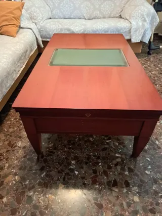 Mesa de centro madera y cristal