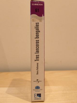 Película VHS Tres lanceros bengalíes