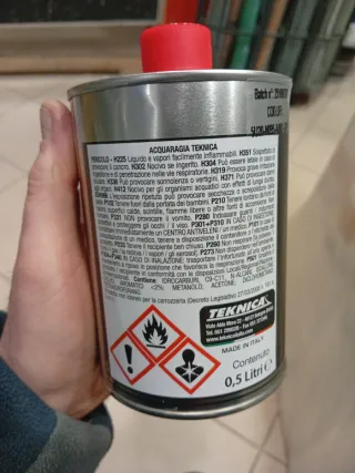 3x Teknica Acquaragia diluente vernici