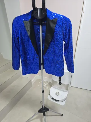 Blazer lentejuelas azul niños talla 146cm