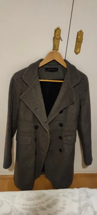 Abrigo Zara Mujer Gris Talla S