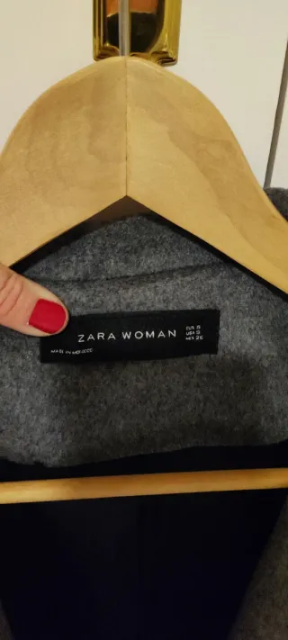 Abrigo Zara Mujer Gris Talla S