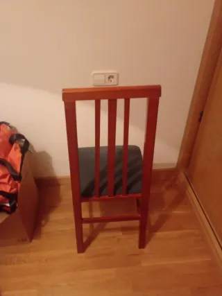 3 Sillas Vintage Madera y Tela