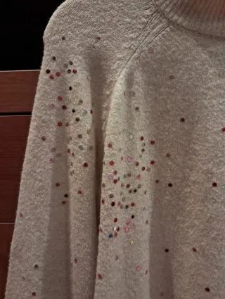 Jersey Pedro del Hierro beige con lentejuelas