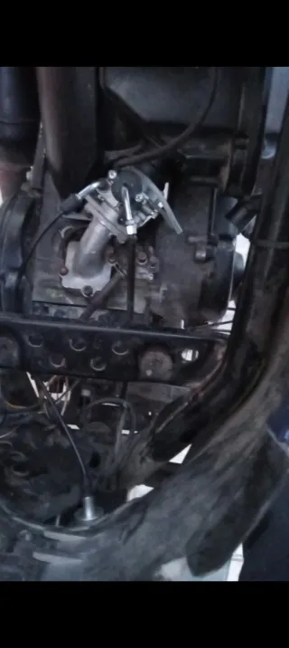 Moto Scooter Azul y Negra Suzuki katana 49cc