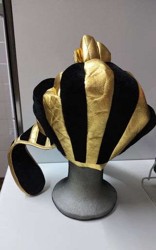 Gorro Egipcio Cobra Negro y Dorado