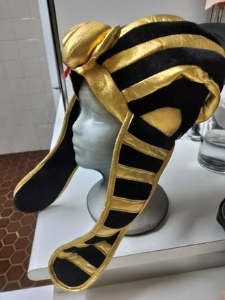 Gorro Egipcio Cobra Negro y Dorado