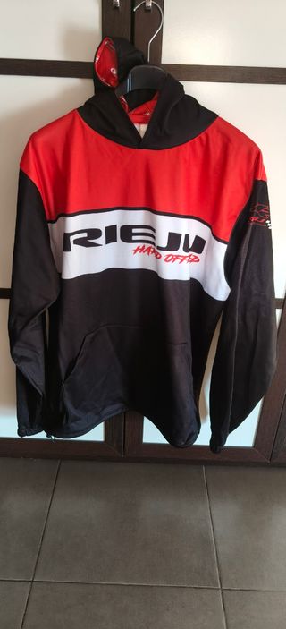 Sudadera Rieju Hard Off Negra y Roja