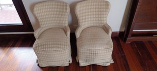 2 Butacas Descalzadoras beige-amarillas