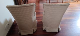 2 Butacas Descalzadoras beige-amarillas