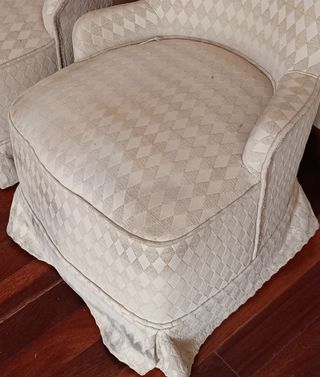 2 Butacas Descalzadoras beige-amarillas