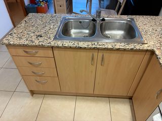 Cocina completa madera y granito