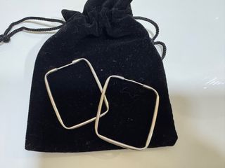 Pendientes Aro Cuadrado Plata de Ley