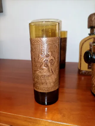 Set Bottiglia per Liquori, Bicchieri e Cubo del Ghiaccio