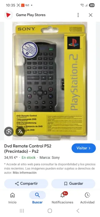 Mando DVD PlayStation 2 Nuevo Estuche