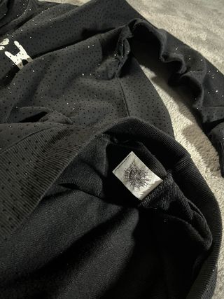 Felpa Sp5der nera con glitter