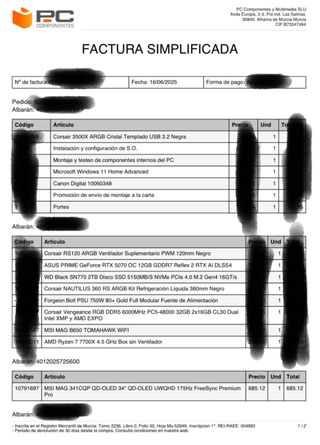 PC Gaming Gama Alta  RTX 5070 OC + Ryzen 7 7700X