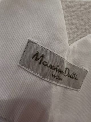 Pantalón Palazzo Massimo Dutti Blanco talle alto