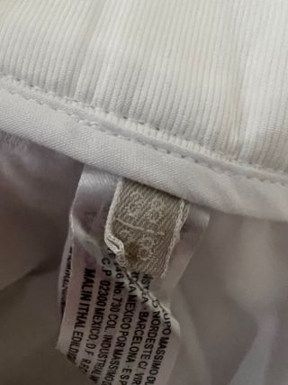 Pantalón Palazzo Massimo Dutti Blanco talle alto