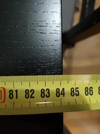 Mesa comedor negra con 4 sillas