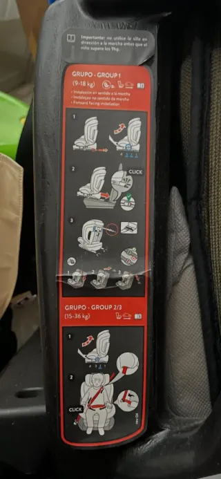 Silla de coche para bebé en muy buen estado.