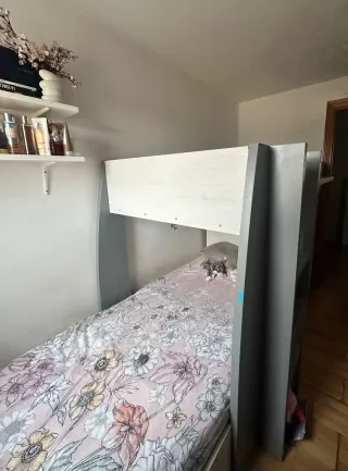 Cama tren con cajones y armario