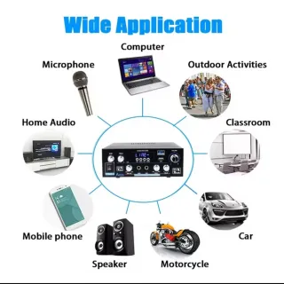 Amplificador Woopker AK55 Bluetooth 900W-70Wx2 RMS