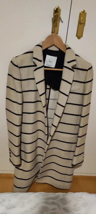 Abrigo Mango Rayas Talla S