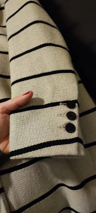 Abrigo Mango Rayas Talla S