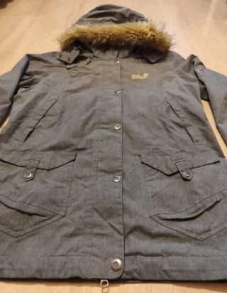 Chubasquero Parka Jack Wolfskin Gris