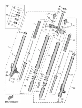 Horquilla Delantera Yamaha MT09 2025