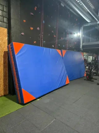 2 Colchonetas Gimnasio Azul/Naranja