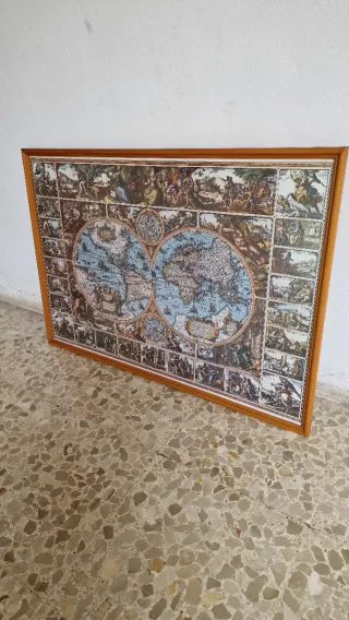Mapa Mundi Antiguo Enmarcado MAPA MAGNA CARTA