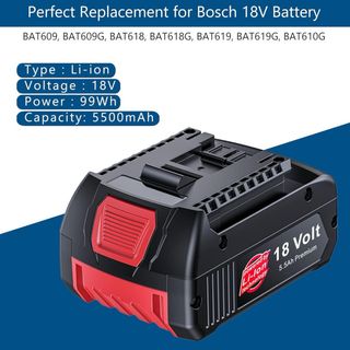 NUEVO! Pack 2 Baterías 18V Li-Ion 5.5Ah para Bosch