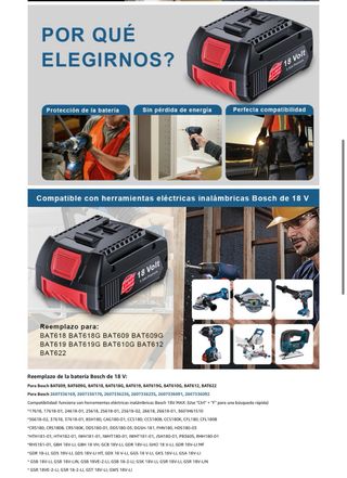 NUEVO! Pack 2 Baterías 18V Li-Ion 5.5Ah para Bosch