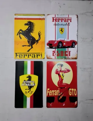57Placas retro Ferrari vintage