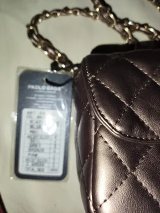 Borsetta Paolo Bags oro bronzo trapuntata