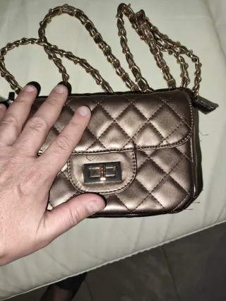 Borsetta Paolo Bags oro bronzo trapuntata