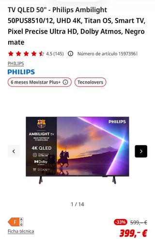 TV Philips 50 4K UHD Smart TV WiFi