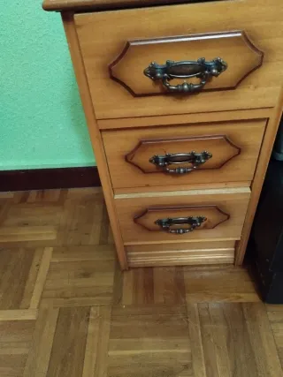 Mueble puente de pino con cama de 90 cm