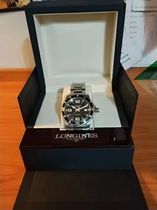 Reloj Longines Hydroconquest Negro/Plateado