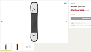 Splitboard Amplid Miligram 166 + Spark Surge