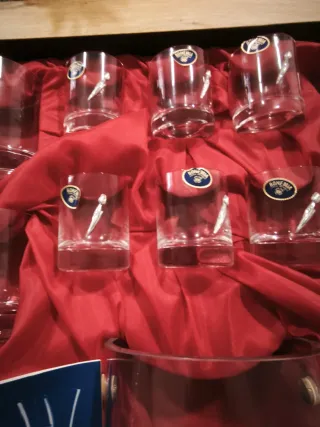 Juego de vasos de whisky de cristal de bohemia