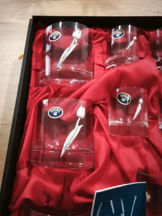 Juego de vasos de whisky de cristal de bohemia