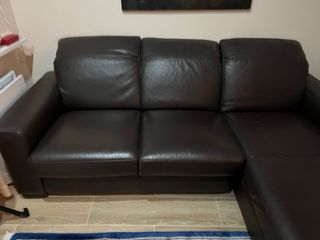 Sofá Cama Chaise Longue Piel Natuzzi