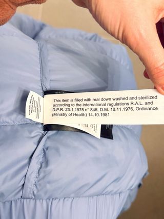 The North Face plumífero azul perla ultralight