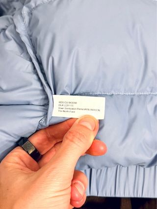 The North Face plumífero azul perla ultralight