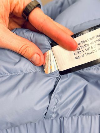 The North Face plumífero azul perla ultralight